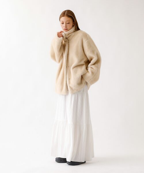 Rouge vif la cle / ルージュ・ヴィフ ラクレ ロング・マキシ丈スカート | 【nap / ナップ】Textured Detail Skirt / テキスタイ | 詳細5