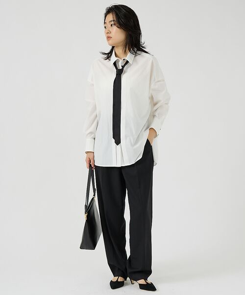 Rouge vif la cle / ルージュ・ヴィフ ラクレ シャツ・ブラウス | タイ付クリアブロードシャツ | 詳細6