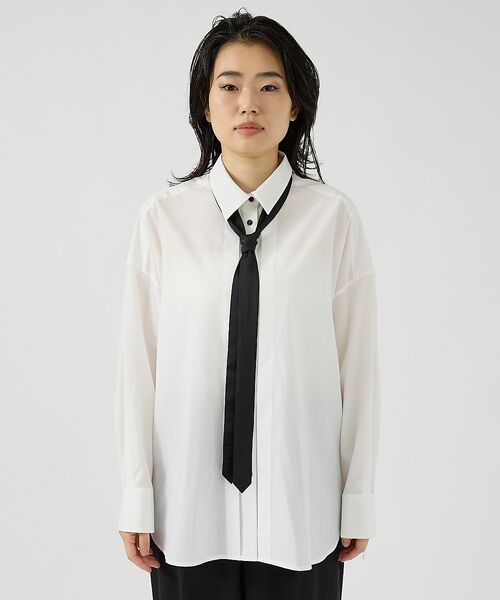 Rouge vif la cle / ルージュ・ヴィフ ラクレ シャツ・ブラウス | タイ付クリアブロードシャツ | 詳細9