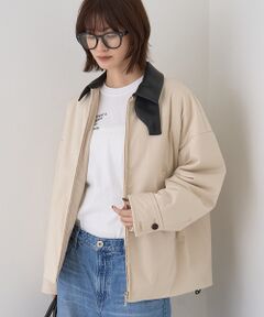 Rouge vif la cle / ルージュ・ヴィフ ラクレ ブルゾン | 異素材衿パフィブルゾン/ハンティングジャケット