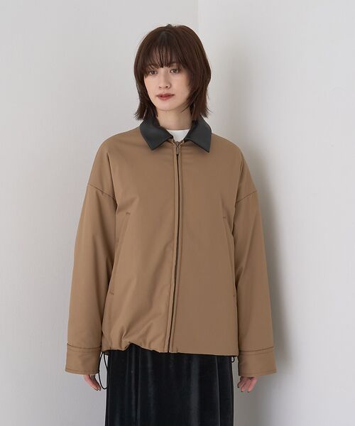 Rouge vif la cle / ルージュ・ヴィフ ラクレ ブルゾン | 異素材衿パフィブルゾン/ハンティングジャケット | 詳細19