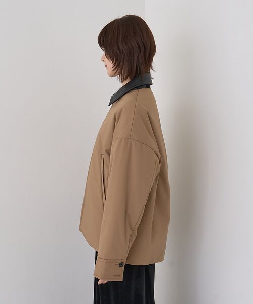 Rouge vif la cle / ルージュ・ヴィフ ラクレ ブルゾン | 異素材衿パフィブルゾン/ハンティングジャケット | 詳細20