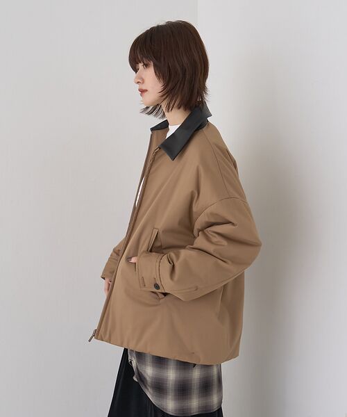 Rouge vif la cle / ルージュ・ヴィフ ラクレ ブルゾン | 異素材衿パフィブルゾン/ハンティングジャケット | 詳細14