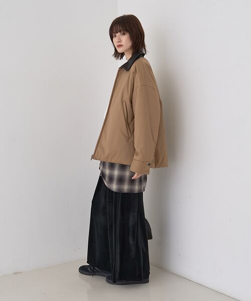 Rouge vif la cle / ルージュ・ヴィフ ラクレ ブルゾン | 異素材衿パフィブルゾン/ハンティングジャケット | 詳細17