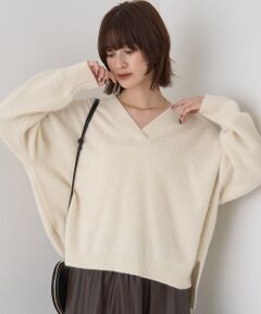 Rouge vif la cle / ルージュ・ヴィフ ラクレ ニット・セーター | フォックスウールVネックスリットニットプルオーバー