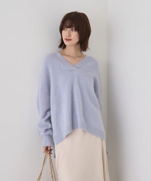 Rouge vif la cle / ルージュ・ヴィフ ラクレ ニット・セーター | フォックスウールVネックスリットニットプルオーバー | 詳細6