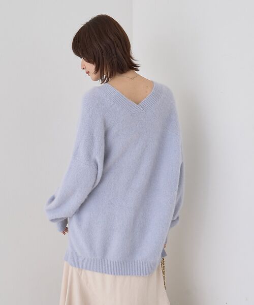 Rouge vif la cle / ルージュ・ヴィフ ラクレ ニット・セーター | フォックスウールVネックスリットニットプルオーバー | 詳細8