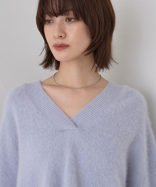 Rouge vif la cle / ルージュ・ヴィフ ラクレ ニット・セーター | フォックスウールVネックスリットニットプルオーバー | 詳細14