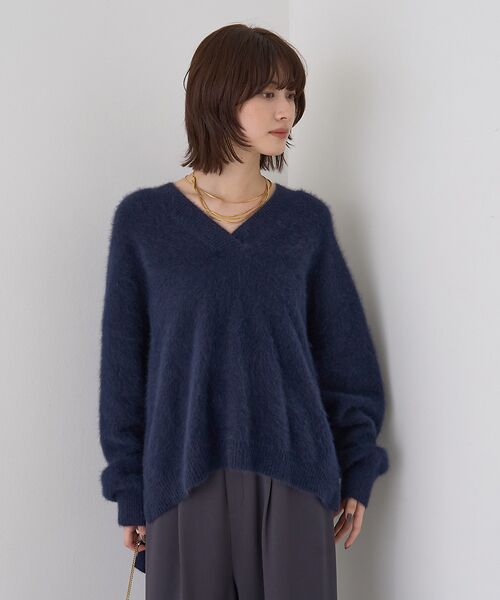 Rouge vif la cle / ルージュ・ヴィフ ラクレ ニット・セーター | フォックスウールVネックスリットニットプルオーバー | 詳細22