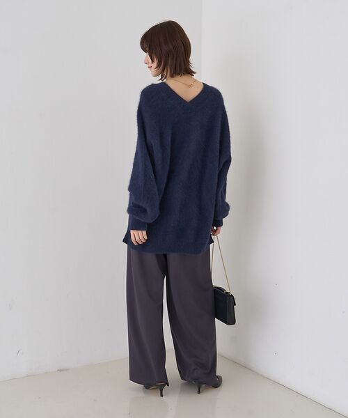 Rouge vif la cle / ルージュ・ヴィフ ラクレ ニット・セーター | フォックスウールVネックスリットニットプルオーバー | 詳細26