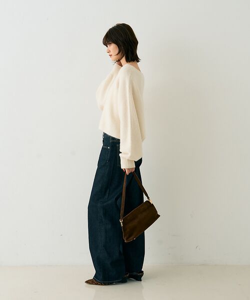 Rouge vif la cle / ルージュ・ヴィフ ラクレ ニット・セーター | フォックスウールクロップドボレロプルオーバー | 詳細5