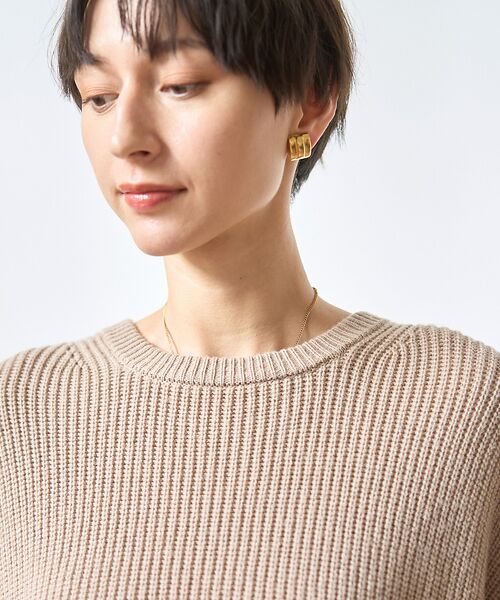 Rouge vif la cle / ルージュ・ヴィフ ラクレ ニット・セーター | 【ストールセット】ポケット付片畦ニットプルオーバー | 詳細10