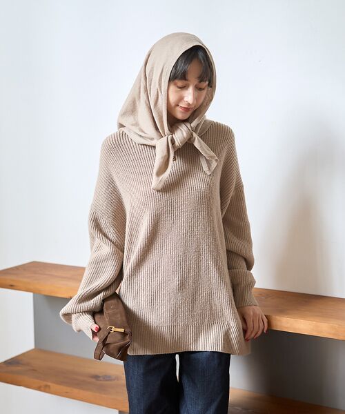 Rouge vif la cle / ルージュ・ヴィフ ラクレ ニット・セーター | 【ストールセット】ポケット付片畦ニットプルオーバー | 詳細3