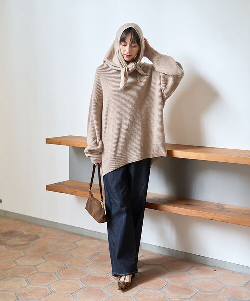 Rouge vif la cle / ルージュ・ヴィフ ラクレ ニット・セーター | 【ストールセット】ポケット付片畦ニットプルオーバー | 詳細5