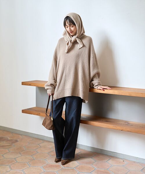 Rouge vif la cle / ルージュ・ヴィフ ラクレ ニット・セーター | 【ストールセット】ポケット付片畦ニットプルオーバー | 詳細6