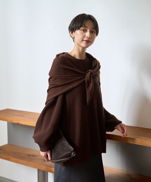 Rouge vif la cle / ルージュ・ヴィフ ラクレ ニット・セーター | 【ストールセット】ポケット付片畦ニットプルオーバー | 詳細22