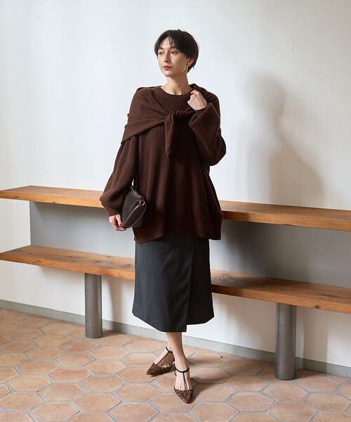 Rouge vif la cle / ルージュ・ヴィフ ラクレ ニット・セーター | 【ストールセット】ポケット付片畦ニットプルオーバー | 詳細27