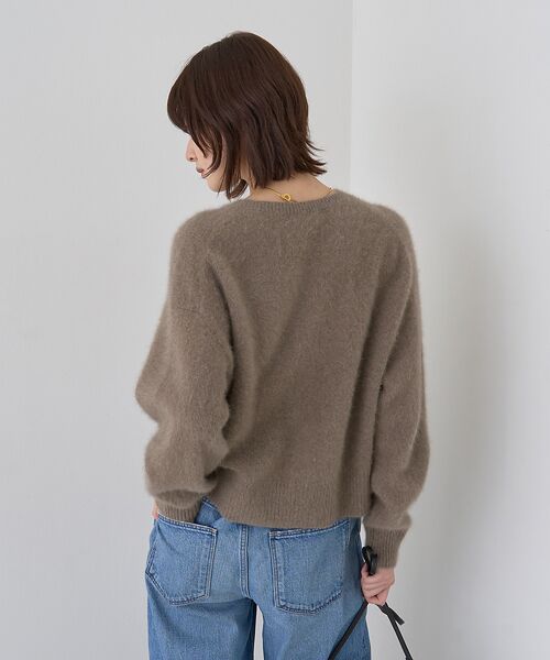 Rouge vif la cle / ルージュ・ヴィフ ラクレ カーディガン・ボレロ | フォックスウールクルーネッククルミ釦カーディガン | 詳細10