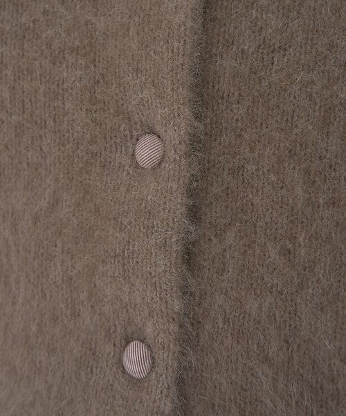 Rouge vif la cle / ルージュ・ヴィフ ラクレ カーディガン・ボレロ | フォックスウールクルーネッククルミ釦カーディガン | 詳細14