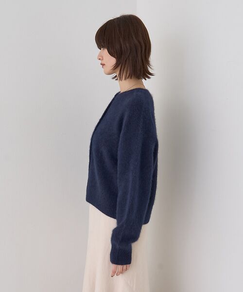 Rouge vif la cle / ルージュ・ヴィフ ラクレ カーディガン・ボレロ | フォックスウールクルーネッククルミ釦カーディガン | 詳細21