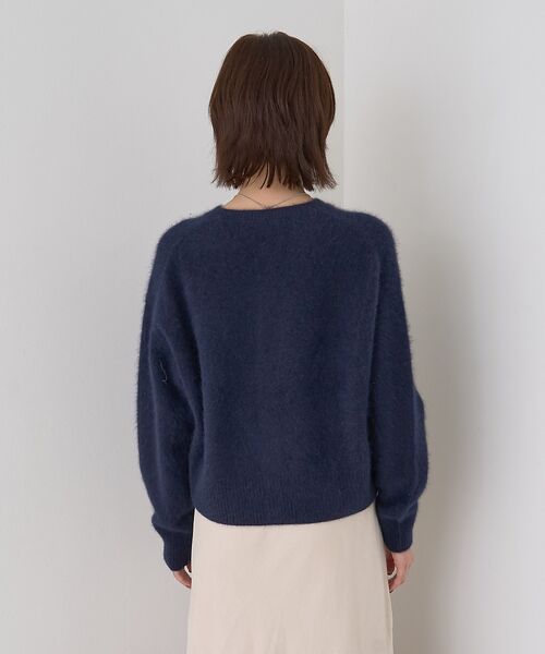 Rouge vif la cle / ルージュ・ヴィフ ラクレ カーディガン・ボレロ | フォックスウールクルーネッククルミ釦カーディガン | 詳細22