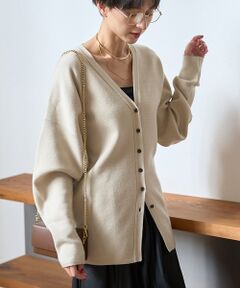 【新品・未使用】ルージュヴィフ ヘリンボーンカーディガン Fサイズ Rouge vif カーディガン ラメ×モヘアニットカーディガン
