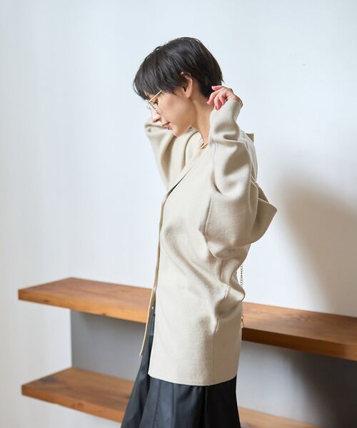 Rouge vif la cle / ルージュ・ヴィフ ラクレ カーディガン・ボレロ | 変形オーバールーズニットカーディガン | 詳細3