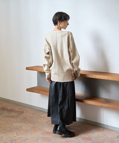 Rouge vif la cle / ルージュ・ヴィフ ラクレ カーディガン・ボレロ | 変形オーバールーズニットカーディガン | 詳細7