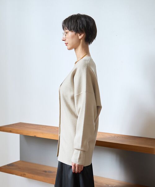 Rouge vif la cle / ルージュ・ヴィフ ラクレ カーディガン・ボレロ | 変形オーバールーズニットカーディガン | 詳細8