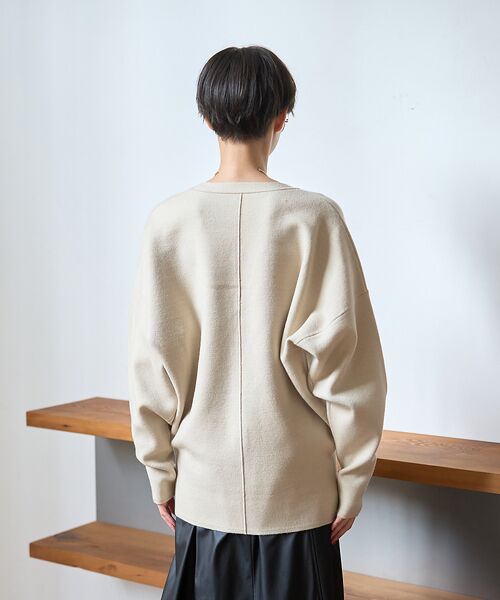 Rouge vif la cle / ルージュ・ヴィフ ラクレ カーディガン・ボレロ | 変形オーバールーズニットカーディガン | 詳細9