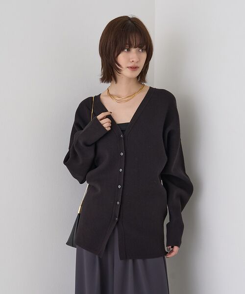 Rouge vif la cle / ルージュ・ヴィフ ラクレ カーディガン・ボレロ | 変形オーバールーズニットカーディガン | 詳細21