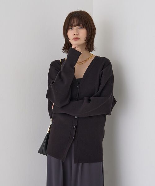 Rouge vif la cle / ルージュ・ヴィフ ラクレ カーディガン・ボレロ | 変形オーバールーズニットカーディガン | 詳細23