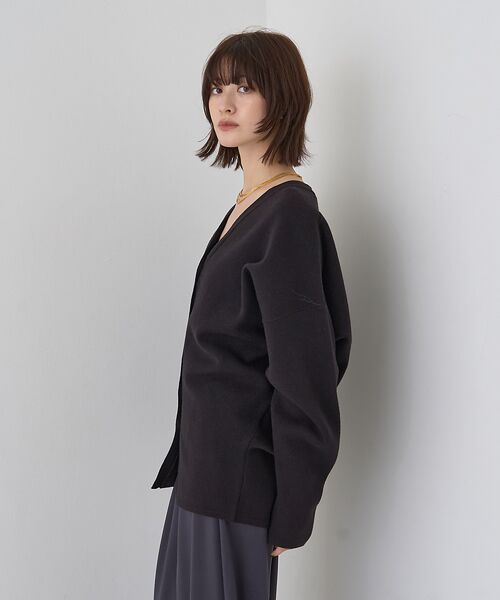 Rouge vif la cle / ルージュ・ヴィフ ラクレ カーディガン・ボレロ | 変形オーバールーズニットカーディガン | 詳細24