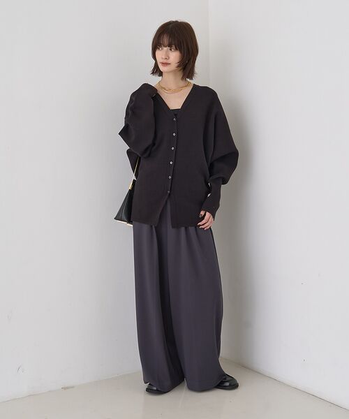 Rouge vif la cle / ルージュ・ヴィフ ラクレ カーディガン・ボレロ | 変形オーバールーズニットカーディガン | 詳細25