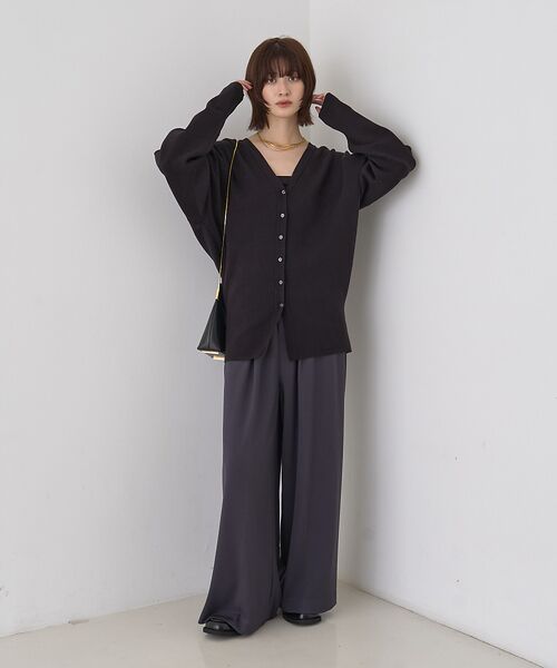 Rouge vif la cle / ルージュ・ヴィフ ラクレ カーディガン・ボレロ | 変形オーバールーズニットカーディガン | 詳細26