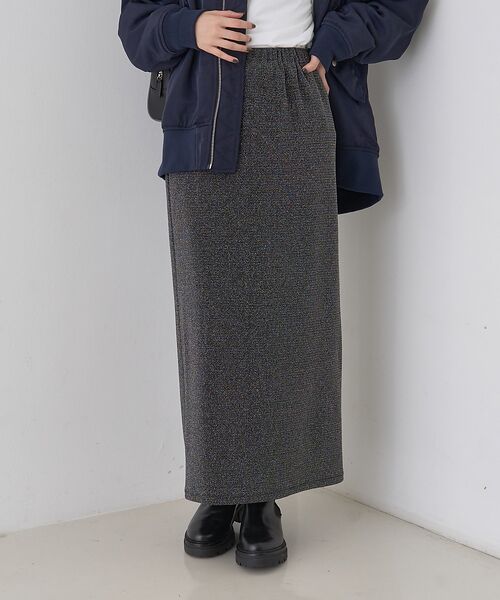 Rouge vif la cle / ルージュ・ヴィフ ラクレ ロング・マキシ丈スカート | ラメグリッタージャージナロースカート | 詳細1