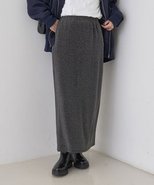 Rouge vif la cle / ルージュ・ヴィフ ラクレ ロング・マキシ丈スカート | ラメグリッタージャージナロースカート | 詳細3