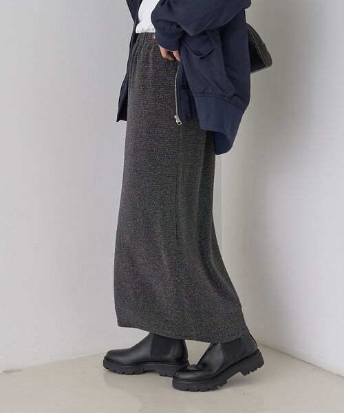 Rouge vif la cle / ルージュ・ヴィフ ラクレ ロング・マキシ丈スカート | ラメグリッタージャージナロースカート | 詳細4