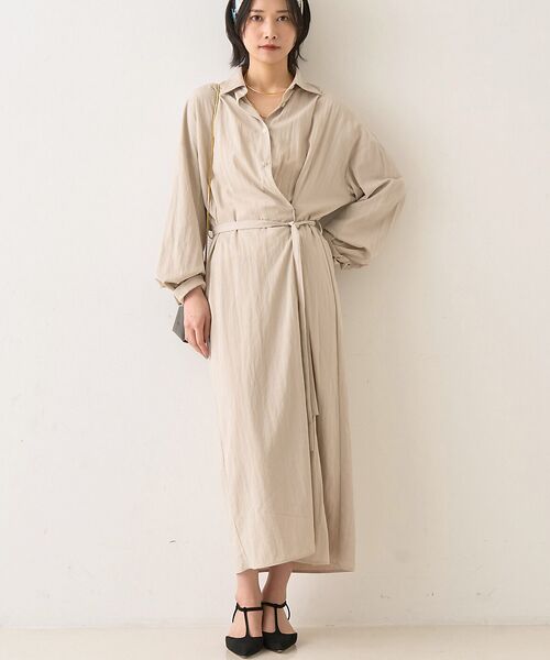 Rouge vif la cle/ルージュ・ヴィフ ラクレ カシュクール2WAYワンピース ベージュ F Rouge vif la cle/ルージュ・ヴィフ ラクレ カシュクール2WAYワンピース ベージュ F