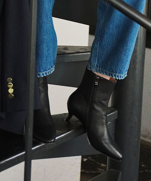 Rouge vif la cle / ルージュ・ヴィフ ラクレ ブーツ（ショート丈） | 【REMME／レメ】サイドジップレザーショートブーツ | 詳細4