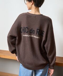 Rouge vif la cle / ルージュ・ヴィフ ラクレ カーディガン・ボレロ | ロゴニットカーディガン