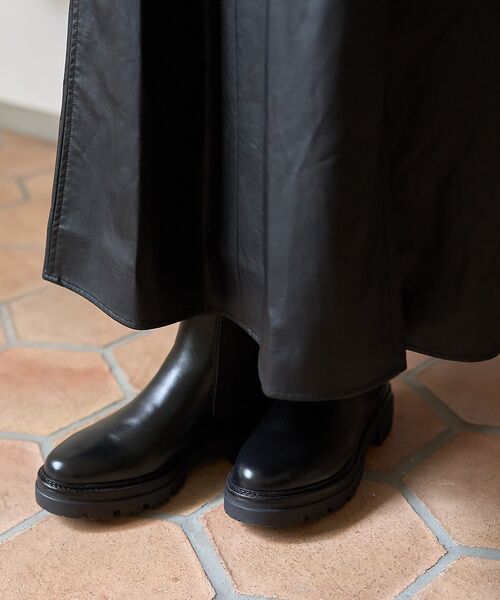 Rouge vif la cle / ルージュ・ヴィフ ラクレ ロング・マキシ丈スカート | フェイクレザーフレアスカート | 詳細25