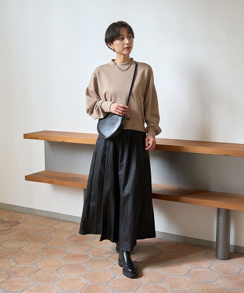 Rouge vif la cle / ルージュ・ヴィフ ラクレ ロング・マキシ丈スカート | フェイクレザーフレアスカート | 詳細19