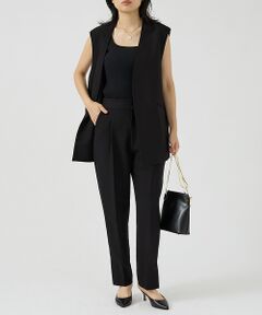 Rouge vif la cle / ルージュ・ヴィフ ラクレ ベスト | 【セットアップ2点セット】ダブルクロス ジレ×パンツ