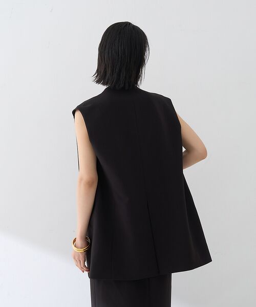 Rouge vif la cle / ルージュ・ヴィフ ラクレ ベスト | 【セットアップ2点セット】ダブルクロス ジレ×パンツ | 詳細10