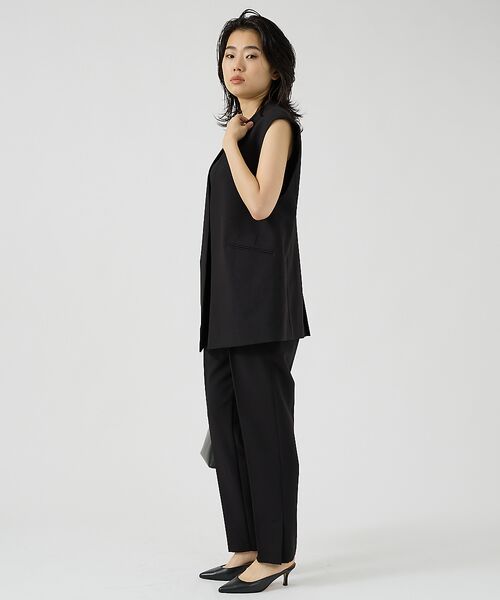 Rouge vif la cle / ルージュ・ヴィフ ラクレ ベスト | 【セットアップ2点セット】ダブルクロス ジレ×パンツ | 詳細2