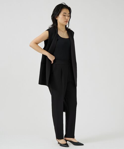 Rouge vif la cle / ルージュ・ヴィフ ラクレ ベスト | 【セットアップ2点セット】ダブルクロス ジレ×パンツ | 詳細4