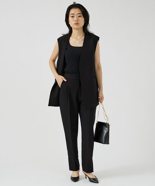 Rouge vif la cle / ルージュ・ヴィフ ラクレ ベスト | 【セットアップ2点セット】ダブルクロス ジレ×パンツ | 詳細5