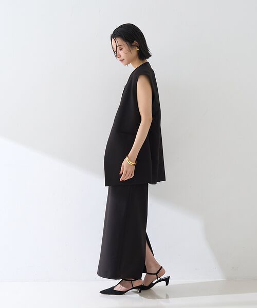 Rouge vif la cle / ルージュ・ヴィフ ラクレ ベスト | 【セットアップ2点セット】ダブルクロスジレ×タイトスカート | 詳細5