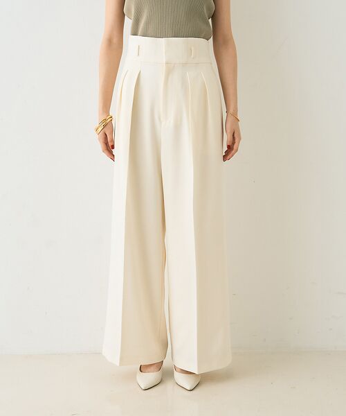 Rouge vif la cle / ルージュ・ヴィフ ラクレ パンツ | 【一部店舗限定】【3サイズ展開】ベルト付きハイウエストタックパンツ | 詳細12